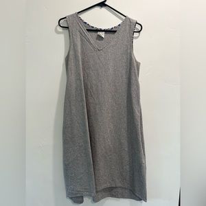 Grey chambray sack dress